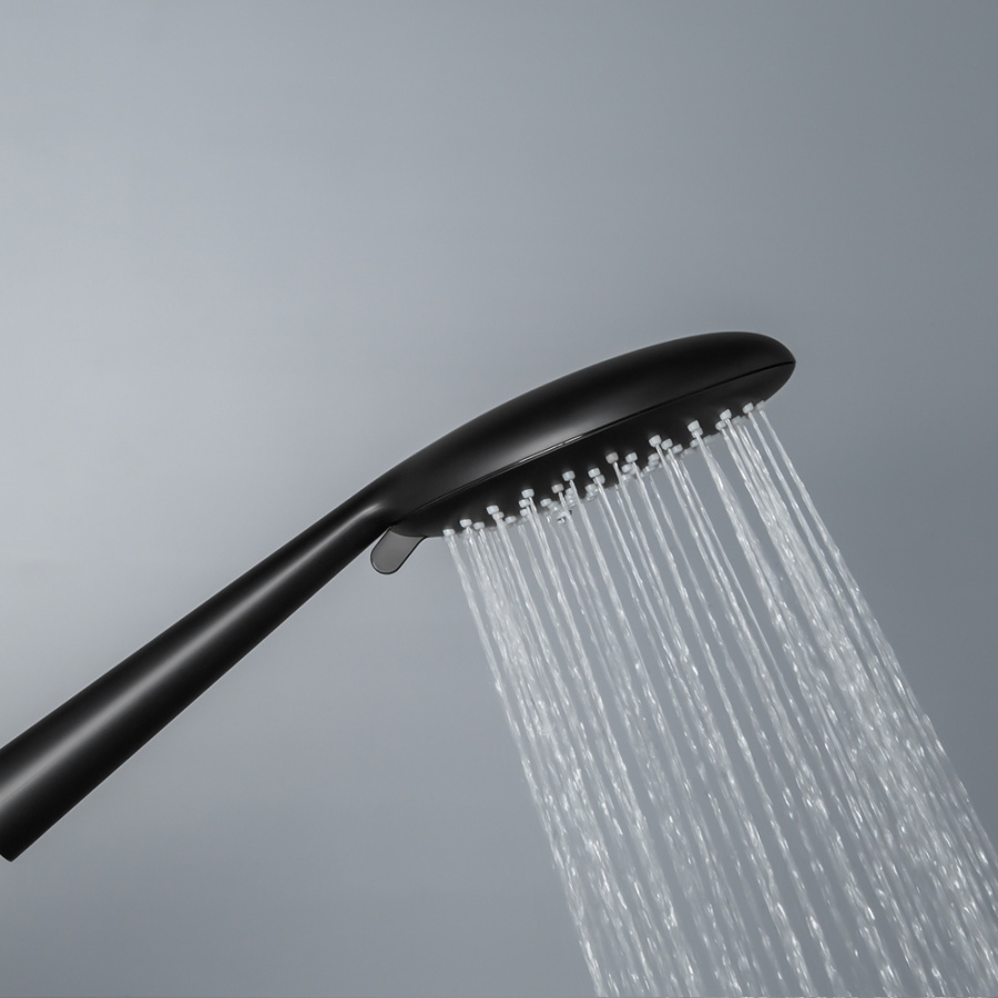 Душевой комплект AVS Termo 4в1 круглый, черный матовый