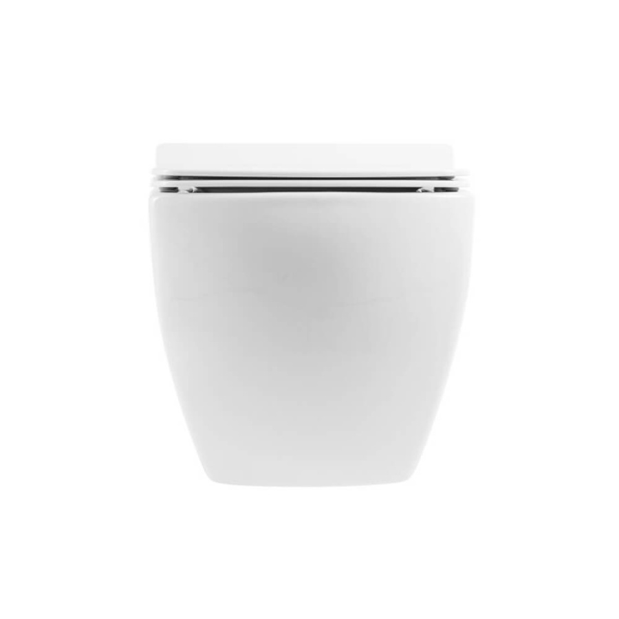 Унитаз подвесной BelBagno Carina BB514CHR+BB1077SC безободковый с микролифтом