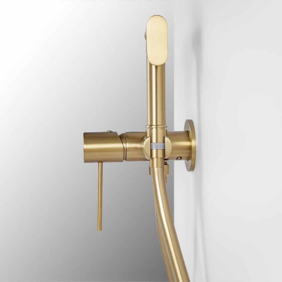 Гигиенический душ со смесителем AVS Slimmer брашированное золото Гигиенический душ со смесителем AVS Slimmer брашированное золото