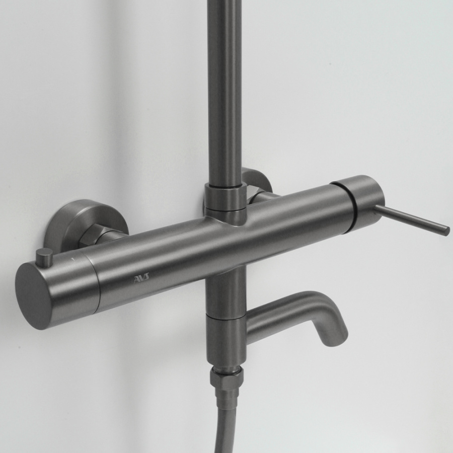 Душевая стойка AVS Slimmer оружейная сталь