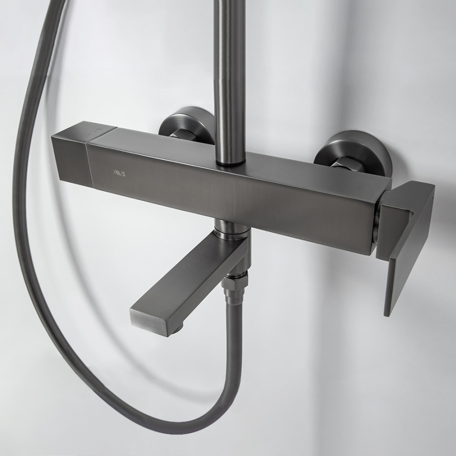 Душевая стойка AVS Cube оружейная сталь Душевая стойка AVS Cube оружейная сталь