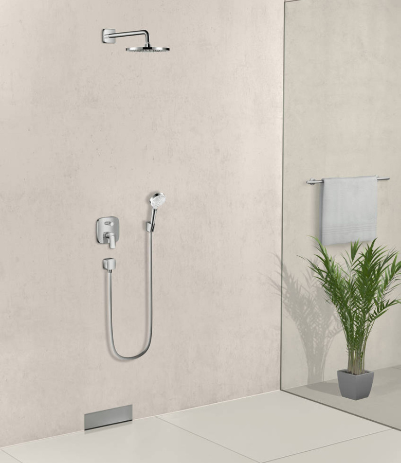 Шланговое подключение с клапаном обратного тока ХРОМ FixFit E HANSGROHE 26457000