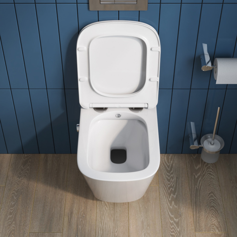 Унитаз подвесной BelBagno Due BB3103CHR-BS/SC безободковый с биде Унитаз подвесной BelBagno Due BB3103CHR-BS/SC безободковый с биде