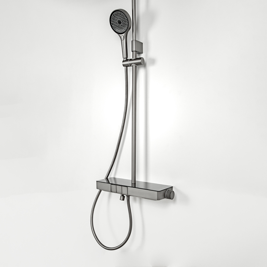 Душевая стойка AVS Torrent оружейная сталь