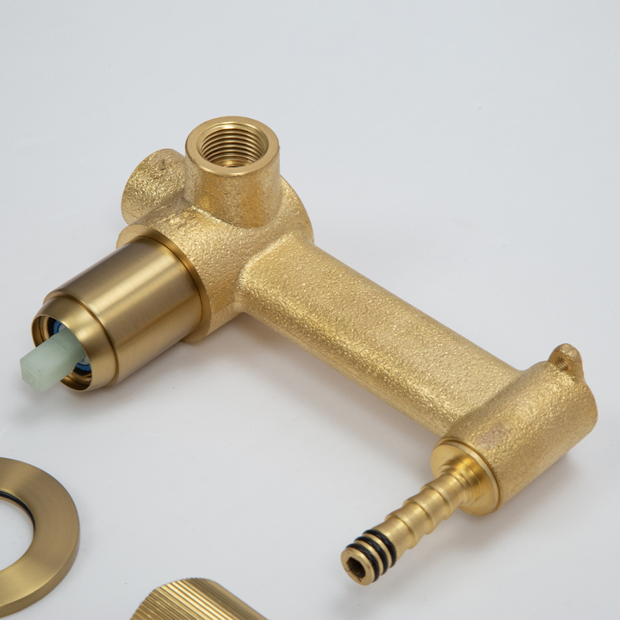 Смеситель для раковины AVS Pulse с внутренней частью, брашированное золото Смеситель для раковины AVS Pulse с внутренней частью, брашированное золото