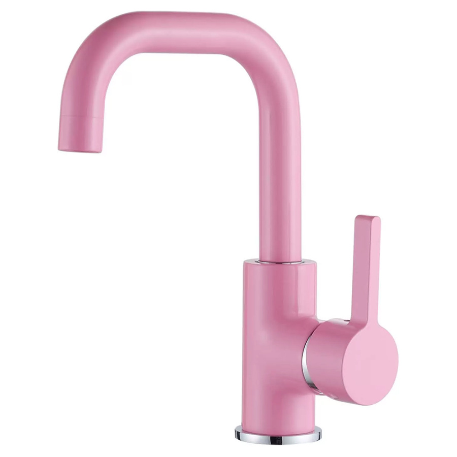 Смеситель для раковины Accoona A9687J розовый Смеситель для раковины Accoona A9687J розовый