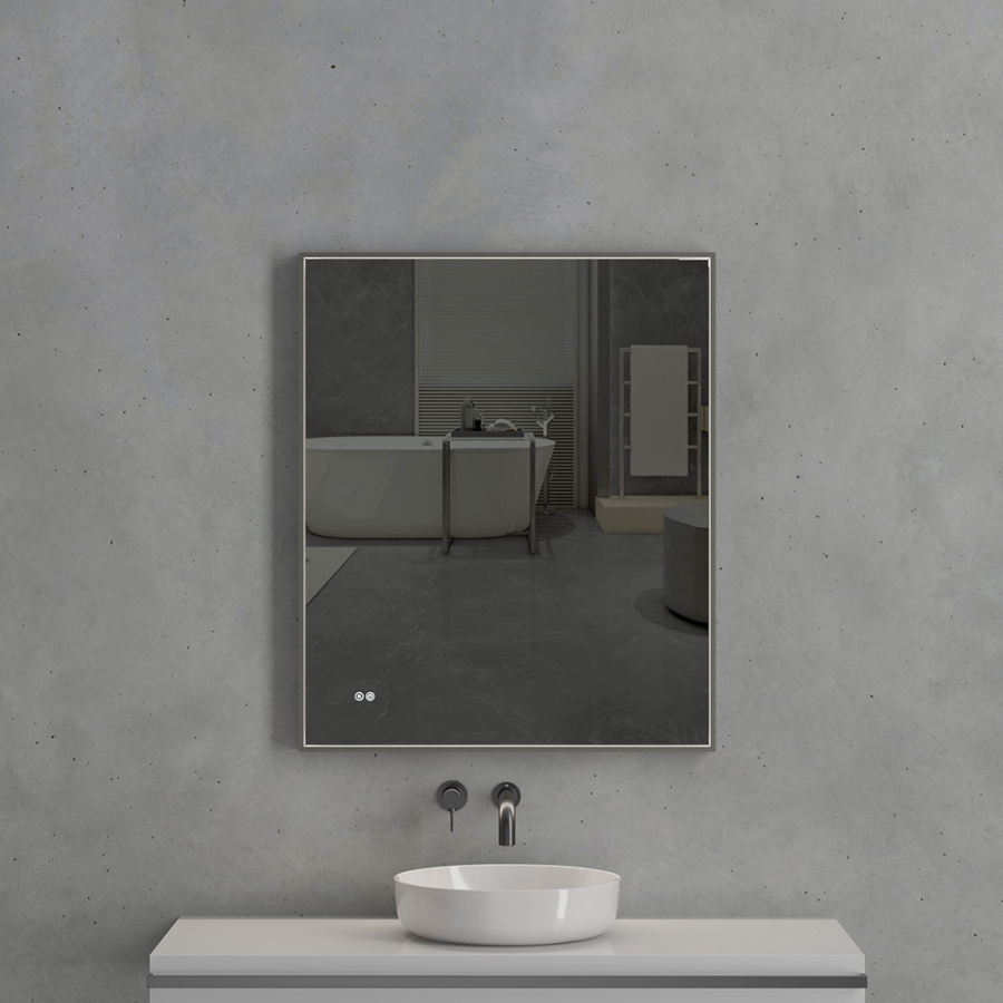 Зеркало с подсветкой AVS ZH 75x90 см, антипар, оружейная сталь Зеркало с подсветкой AVS ZH 75x90 см, антипар, оружейная сталь