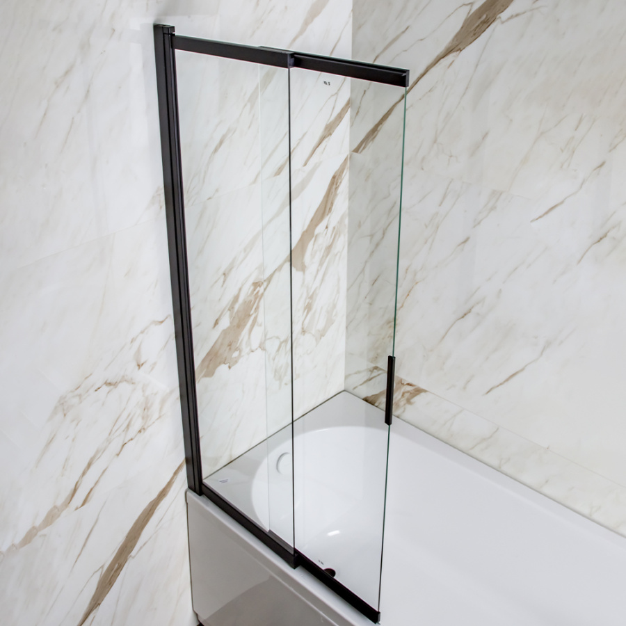 Шторка на ванну AVS Слайдер Плюс 80 профиль черный, стекло прозрачное Шторка на ванну AVS Слайдер Плюс 80 профиль черный, стекло прозрачное
