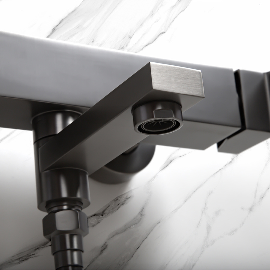 Смеситель для ванны с душем AVS Cube оружейная сталь Смеситель для ванны с душем AVS Cube оружейная сталь