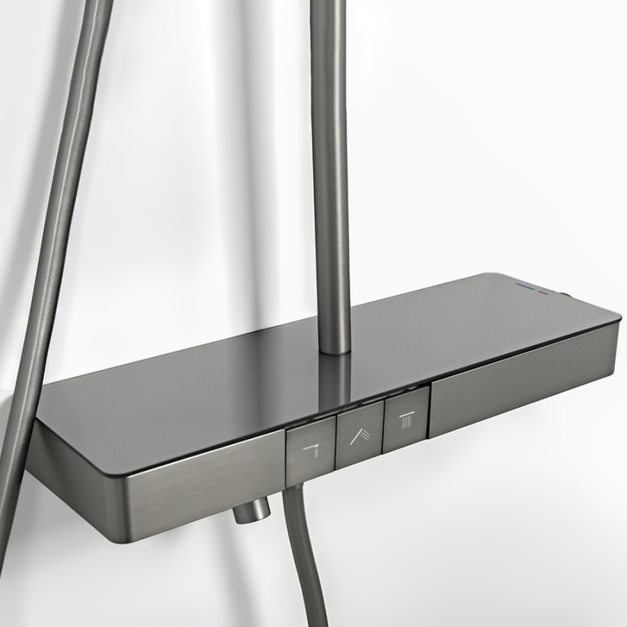 Душевая стойка AVS Torrent оружейная сталь