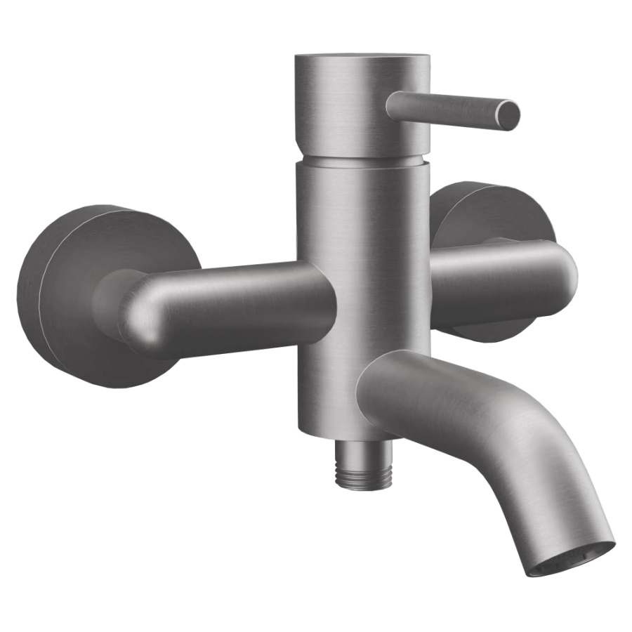 Смеситель для ванны с душем Remer X Style X02NPO серый матовый Смеситель для ванны с душем Remer X Style X02NPO серый матовый