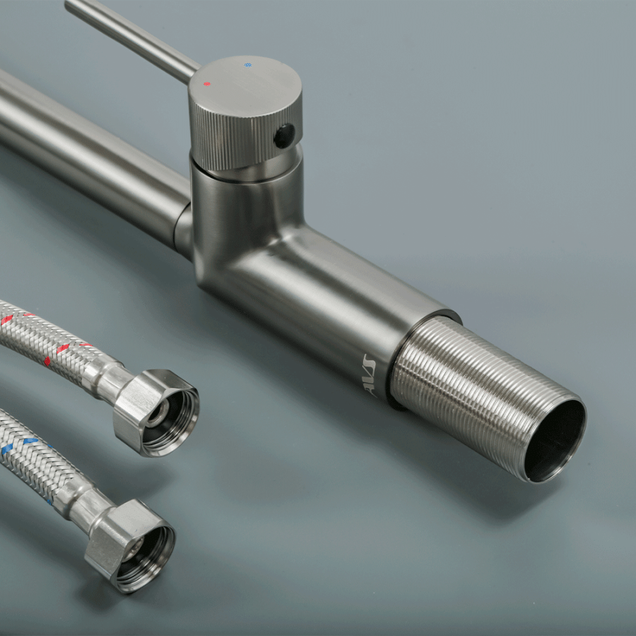 Смеситель для кухни AVS Pulse оружейная сталь