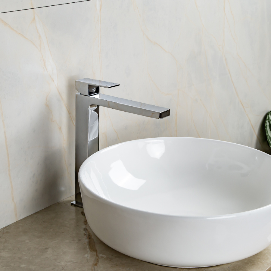 Смеситель для раковины AVS Cube высокий, хром