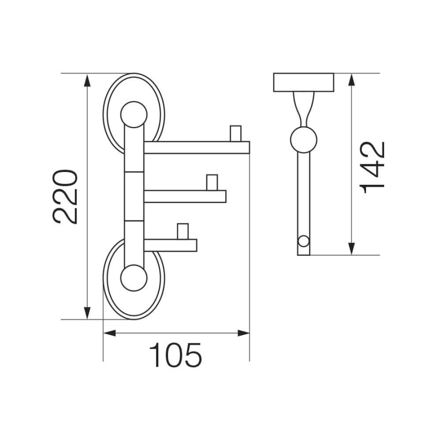 Крючок тройной Bonjour Veragio VR.BNR-7835.BR