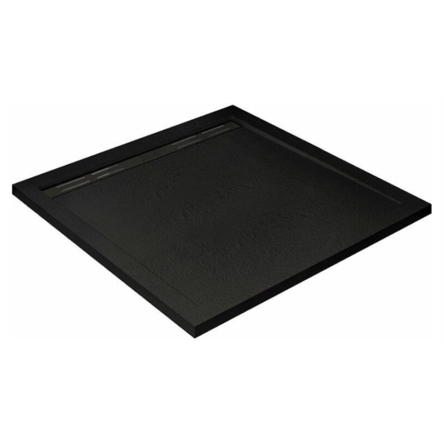 Поддон для душа Cezares Tray 90x90 черный, квадратный, искуственный мрамор, без сифона