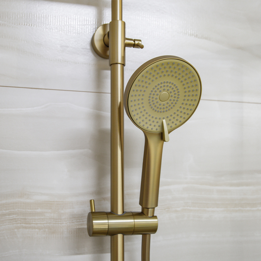 Душевая стойка AVS Slimmer брашированное золото Душевая стойка AVS Slimmer брашированное золото
