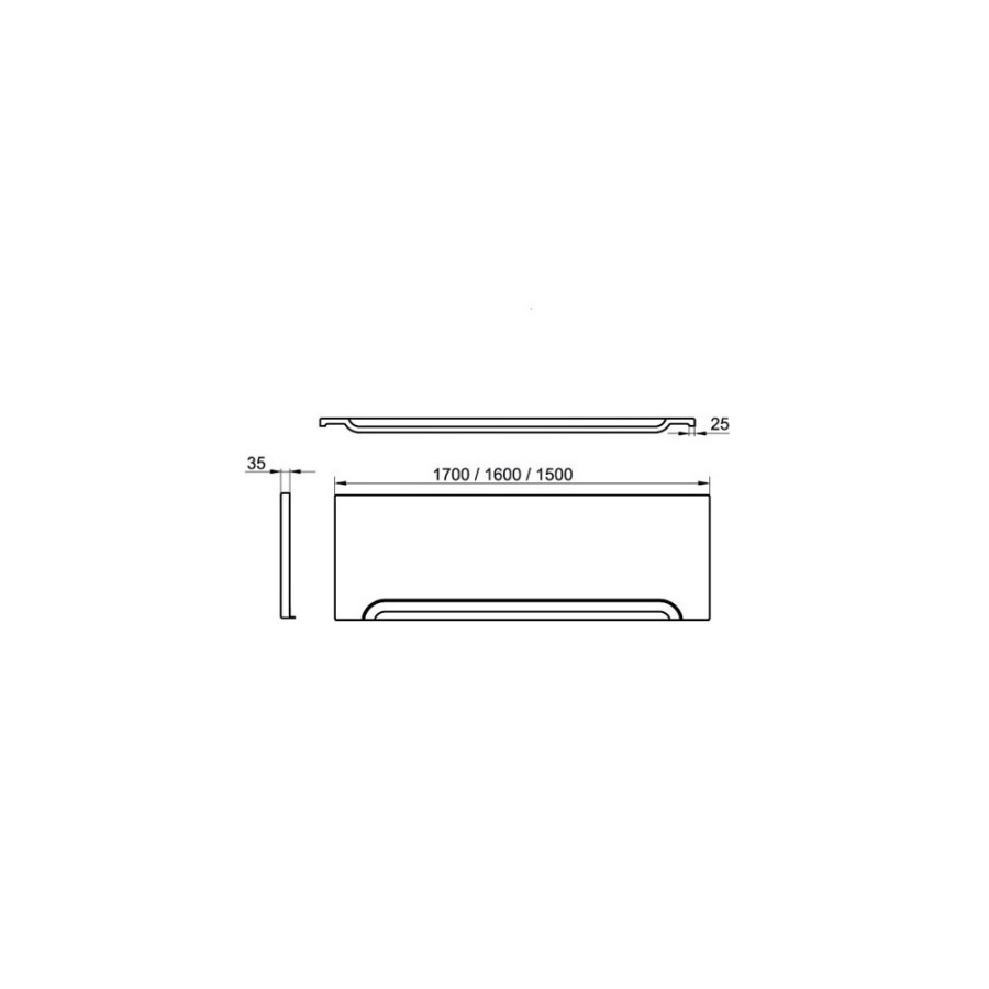 Акриловая ванна Ravak Domino Plus 170x70 белая с ножками и экранами Акриловая ванна Ravak Domino Plus 170x70 белая с ножками и экранами