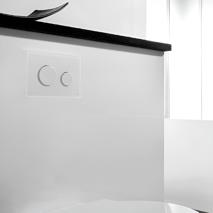 Кнопка смыва Tece Loop Glass 9240650 стекло белое, клавиши белые