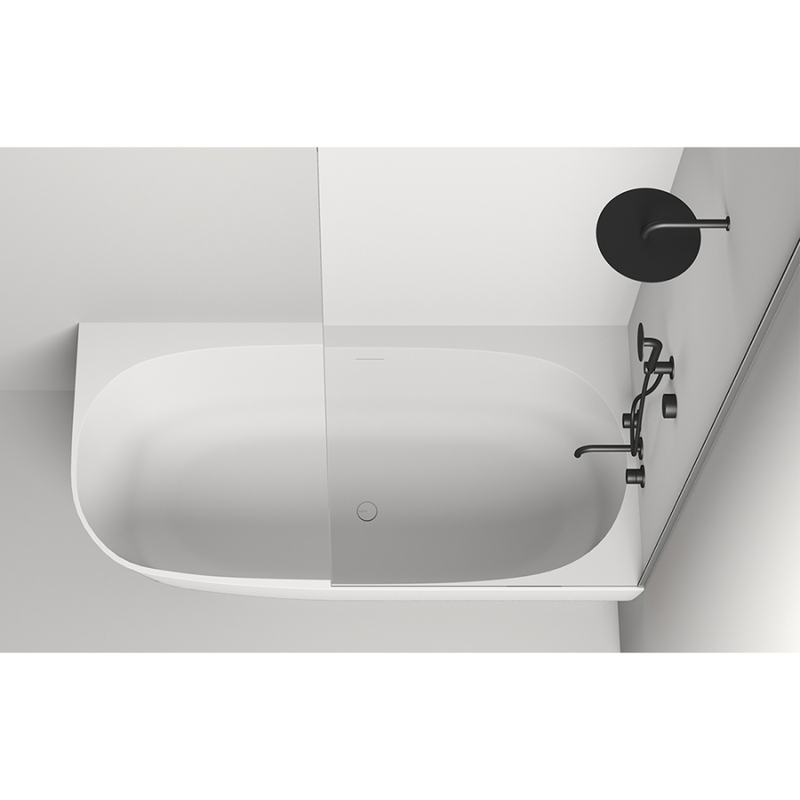 Ванна из искусственного камня Salini Sofia Corner S-Stone 170x85 R белая матовая, с донным клапаном Ванна из искусственного камня Salini Sofia Corner S-Stone 170x85 R белая матовая, с донным клапаном