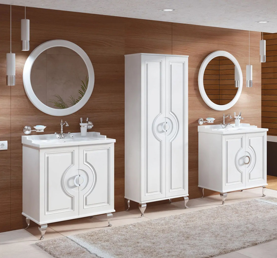 Пенал напольный Белый VALLETTA CAPRIGO 