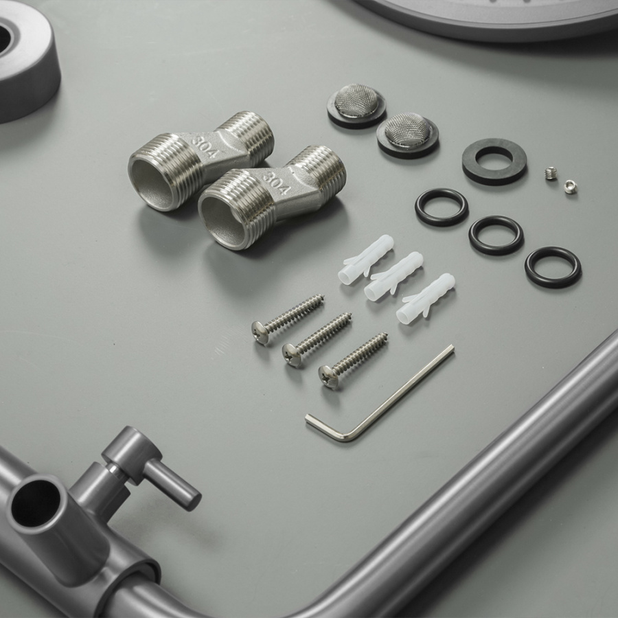 Душевая стойка AVS Pulse оружейная сталь