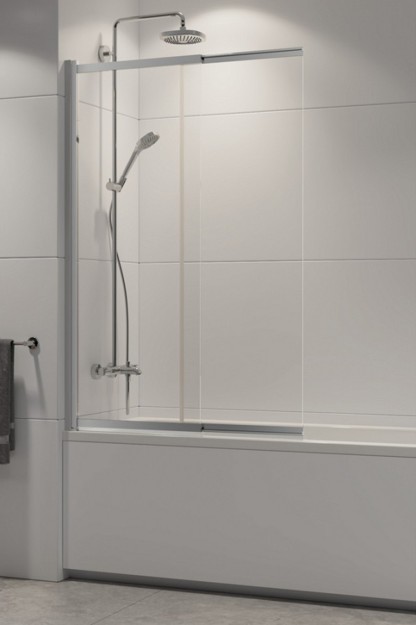 Шторка на ванну New Trendy Sensi P-0037 85 профиль хром, прозрачное стекло Шторка на ванну New Trendy Sensi P-0037 85 профиль хром, прозрачное стекло