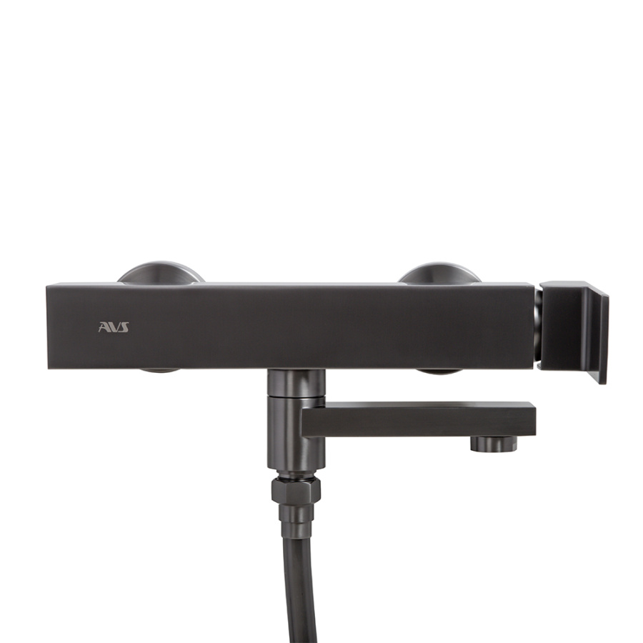 Смеситель для ванны с душем AVS Cube оружейная сталь Смеситель для ванны с душем AVS Cube оружейная сталь