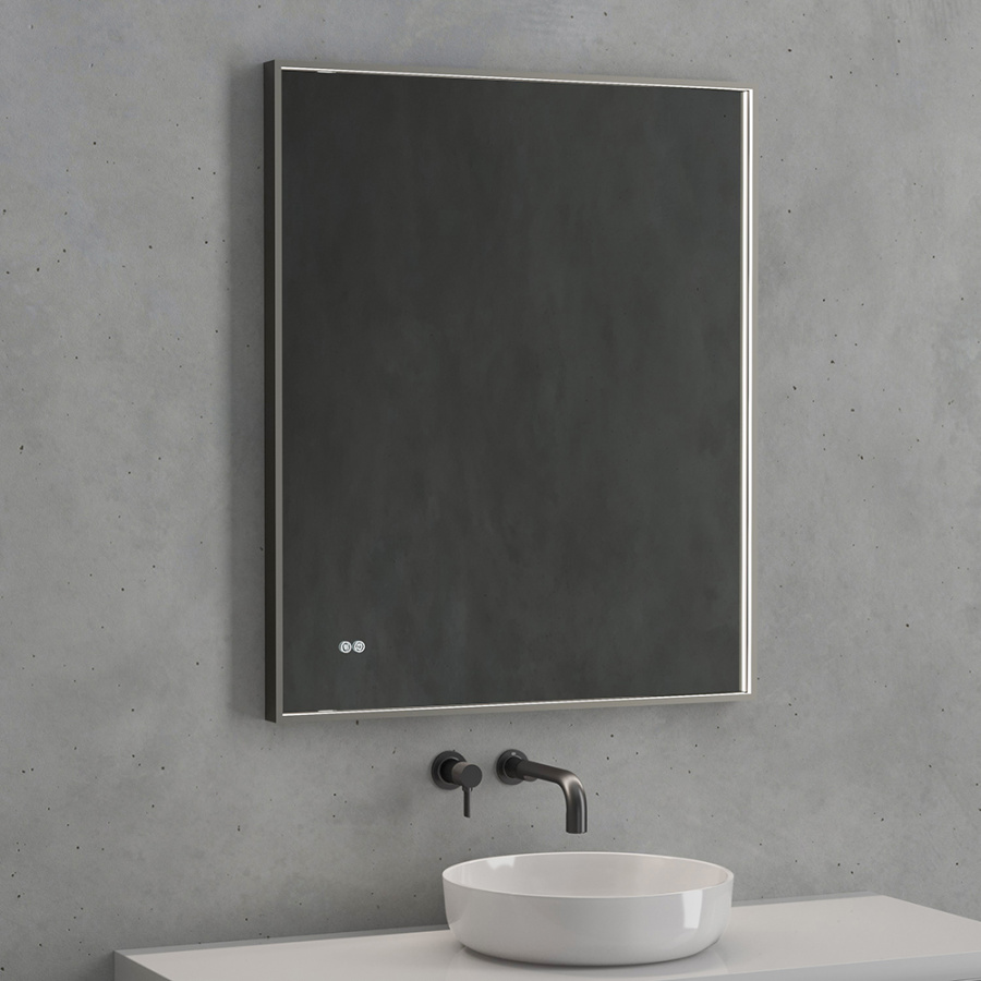 Зеркало с подсветкой AVS ZH 75x90 см, антипар, оружейная сталь Зеркало с подсветкой AVS ZH 75x90 см, антипар, оружейная сталь