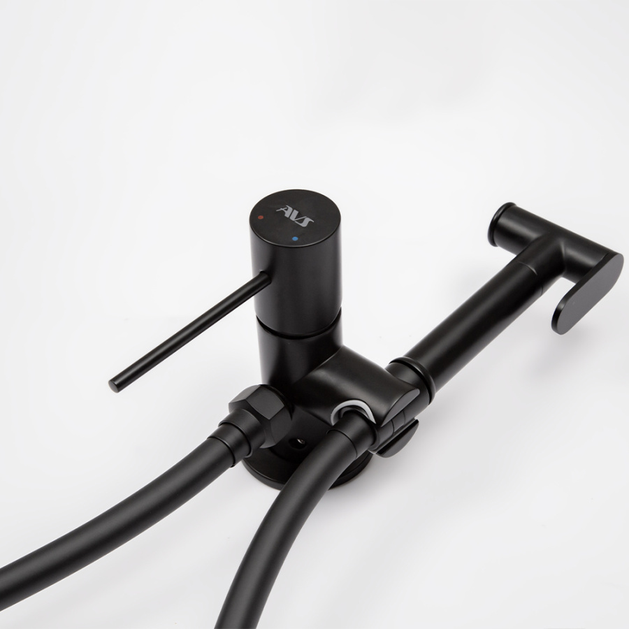 Гигиенический душ со смесителем AVS Slimmer черный матовый Гигиенический душ со смесителем AVS Slimmer черный матовый