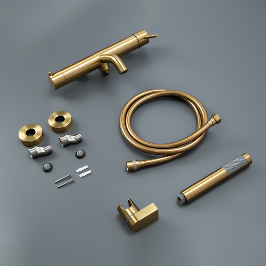 Смеситель для ванны с душем AVS Slimmer брашированное золото Смеситель для ванны с душем AVS Slimmer брашированное золото