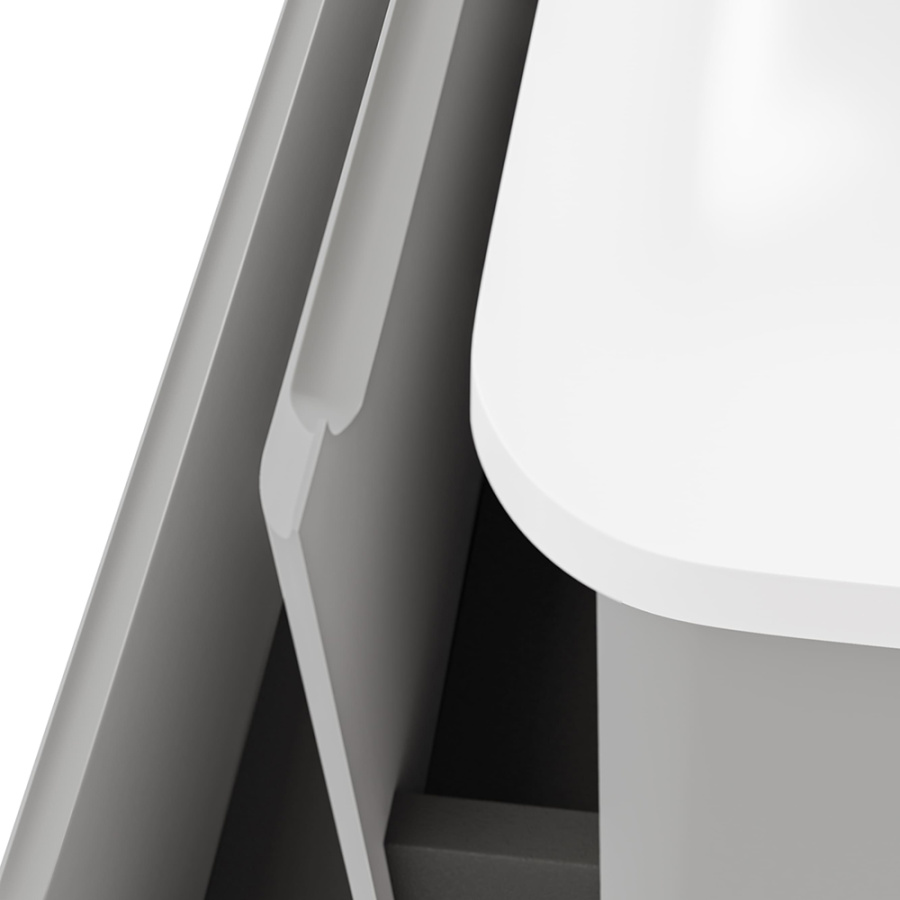 Тумба с раковиной RAVAL Welto 80 2 ящика, светло-серая Тумба с раковиной RAVAL Welto 80 2 ящика, светло-серая