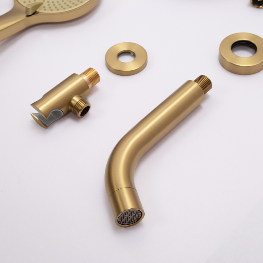 Душевой комплект AVS Slimmer 4в1 брашированное золото Душевой комплект AVS Slimmer 4в1 брашированное золото