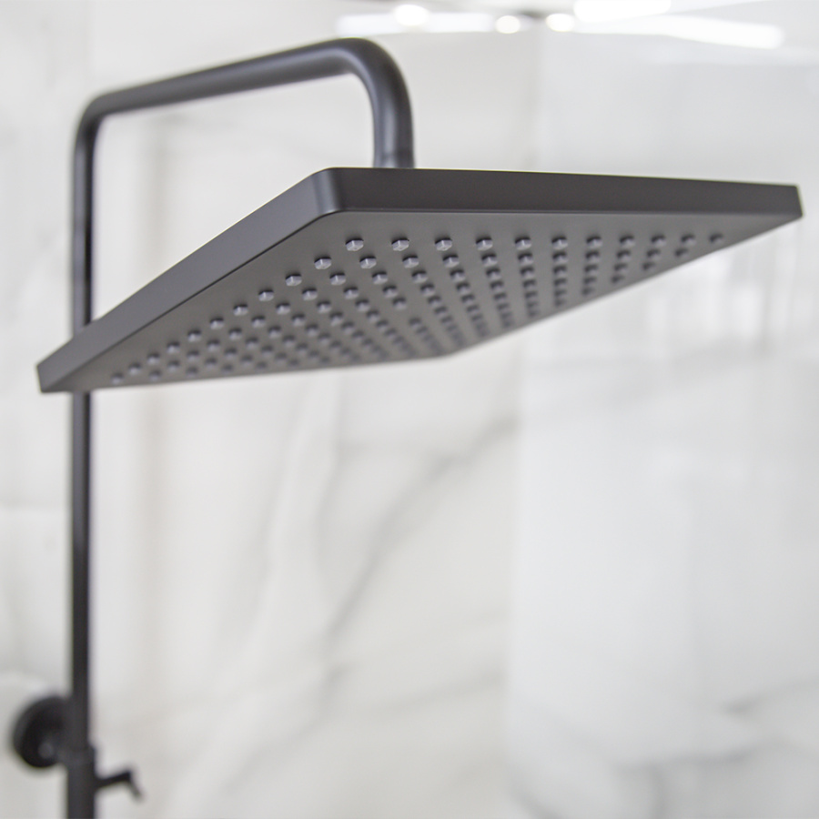 Душевая стойка AVS Cube черный матовый Душевая стойка AVS Cube черный матовый