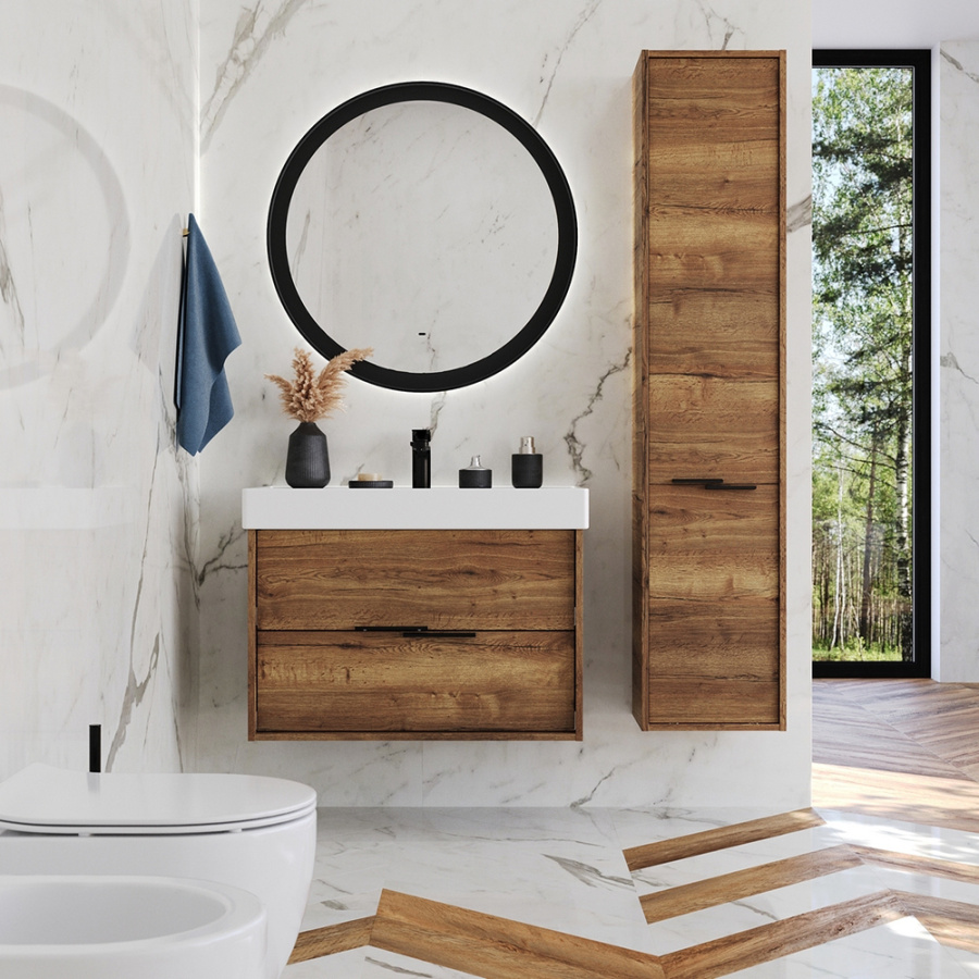 Зеркало 800 двойная LED подсветка + антипар Тесо BRIZ