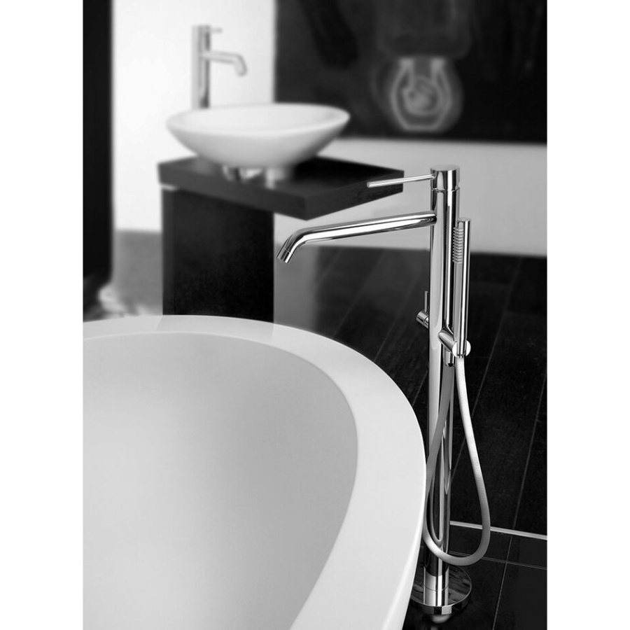 Смеситель для ванны с душем Paffoni Light LIG032CR напольный, хром