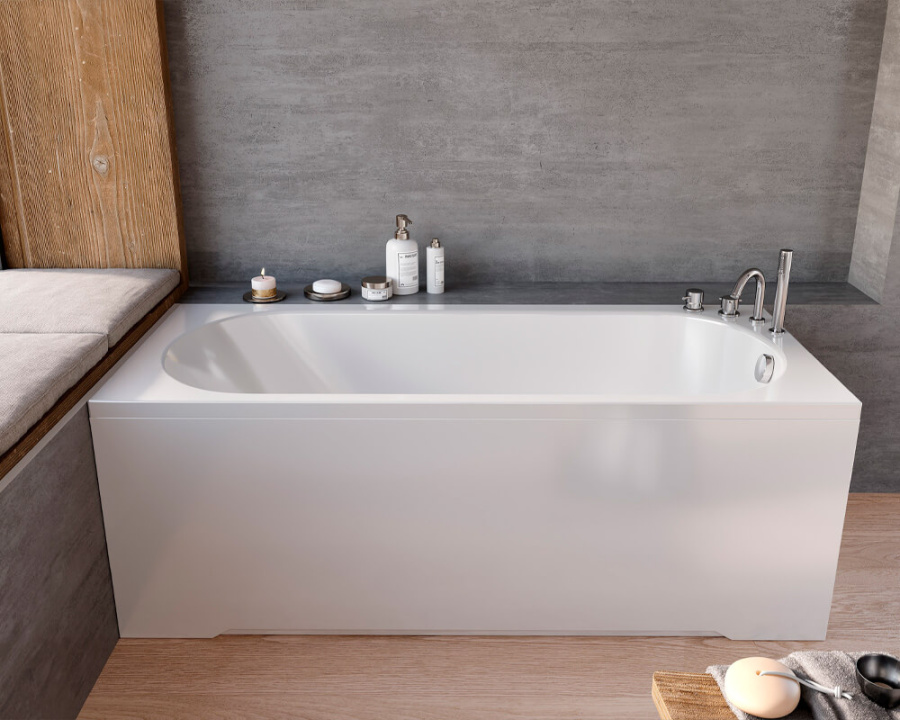 Акриловая ванна Kolpa-San Betty 180х80 белая, с каркасом и экраном