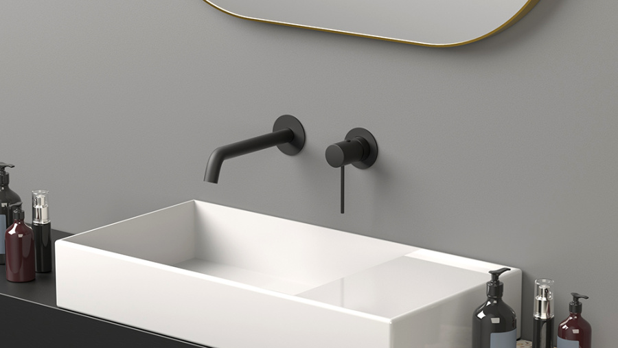 Смеситель для раковины AVS Slimmer с внутренней частью, черный матовый Смеситель для раковины AVS Slimmer с внутренней частью, черный матовый