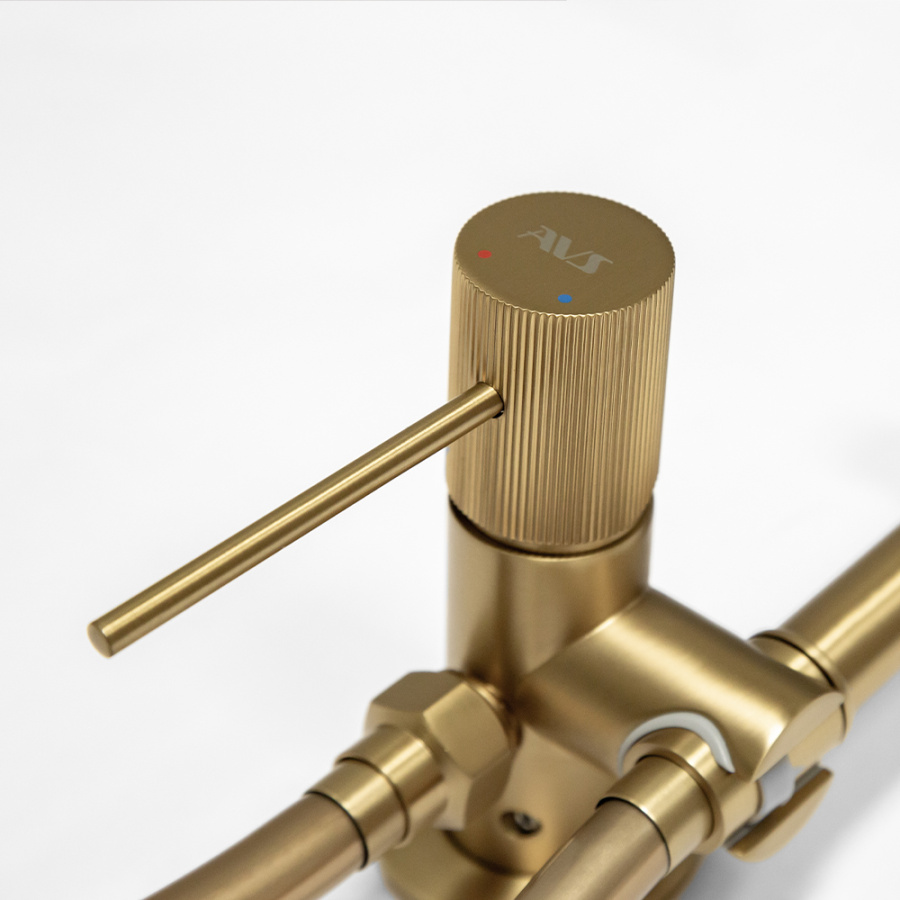 Гигиенический душ со смесителем AVS Pulse брашированное золото Гигиенический душ со смесителем AVS Pulse брашированное золото