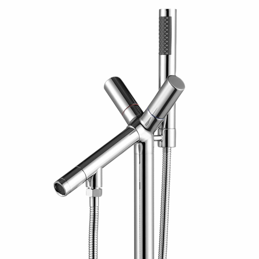 Смеситель для ванны с душем Swedbe Spira 4009 напольный, хром Смеситель для ванны с душем Swedbe Spira 4009 напольный, хром