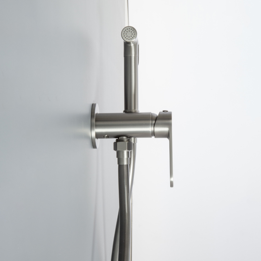 Гигиенический душ со смесителем AVS Beauty оружейная сталь