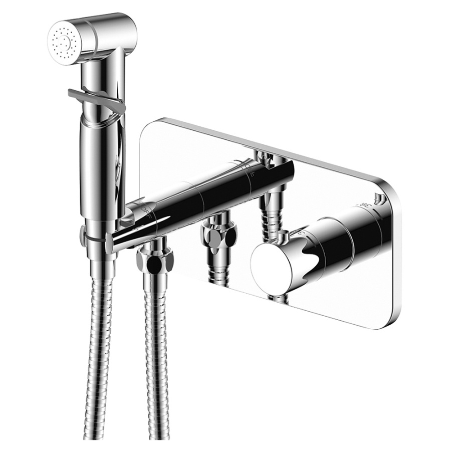 Гигиенический душ со смесителем Rossinka X25-59 С ВНУТРЕННЕЙ ЧАСТЬЮ, хром