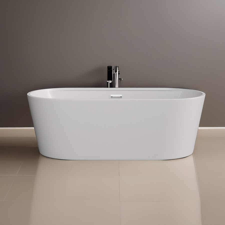 Акриловая ванна AVS Ирида 170х80 белая с донным клапаном