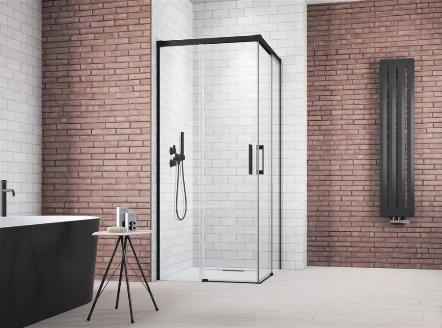 Душевой уголок Radaway Premium Plus 387060-54-01 90х90 профиль черный, прозрачное стекло