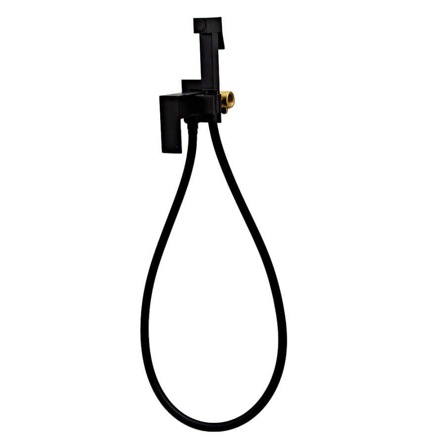 Гигиенический душ со смесителем AVS Cube черный матовый Гигиенический душ со смесителем AVS Cube черный матовый