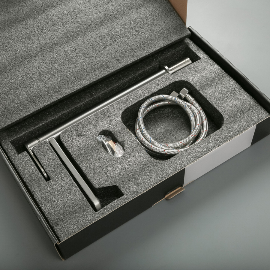 Смеситель для раковины AVS Beauty высокий, оружейная сталь Смеситель для раковины AVS Beauty высокий, оружейная сталь