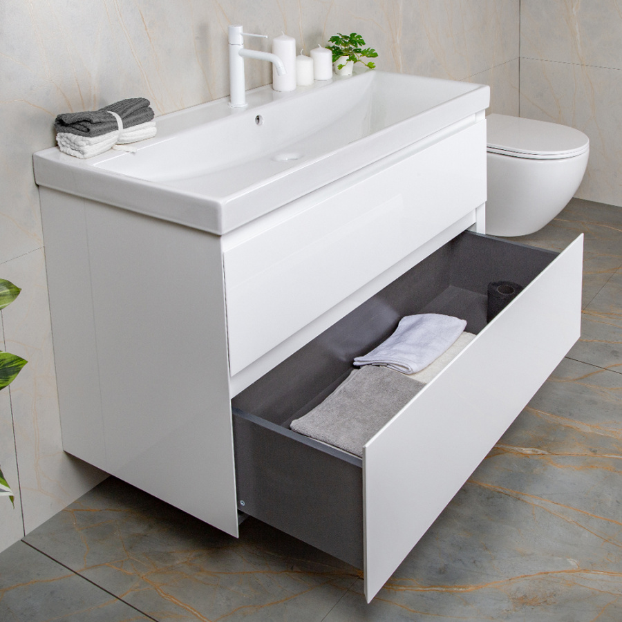 Тумба с раковиной AVS Гармония 100 белая (раковина 02 белая глянцевая) Тумба с раковиной AVS Гармония 100 белая (раковина 02 белая глянцевая)