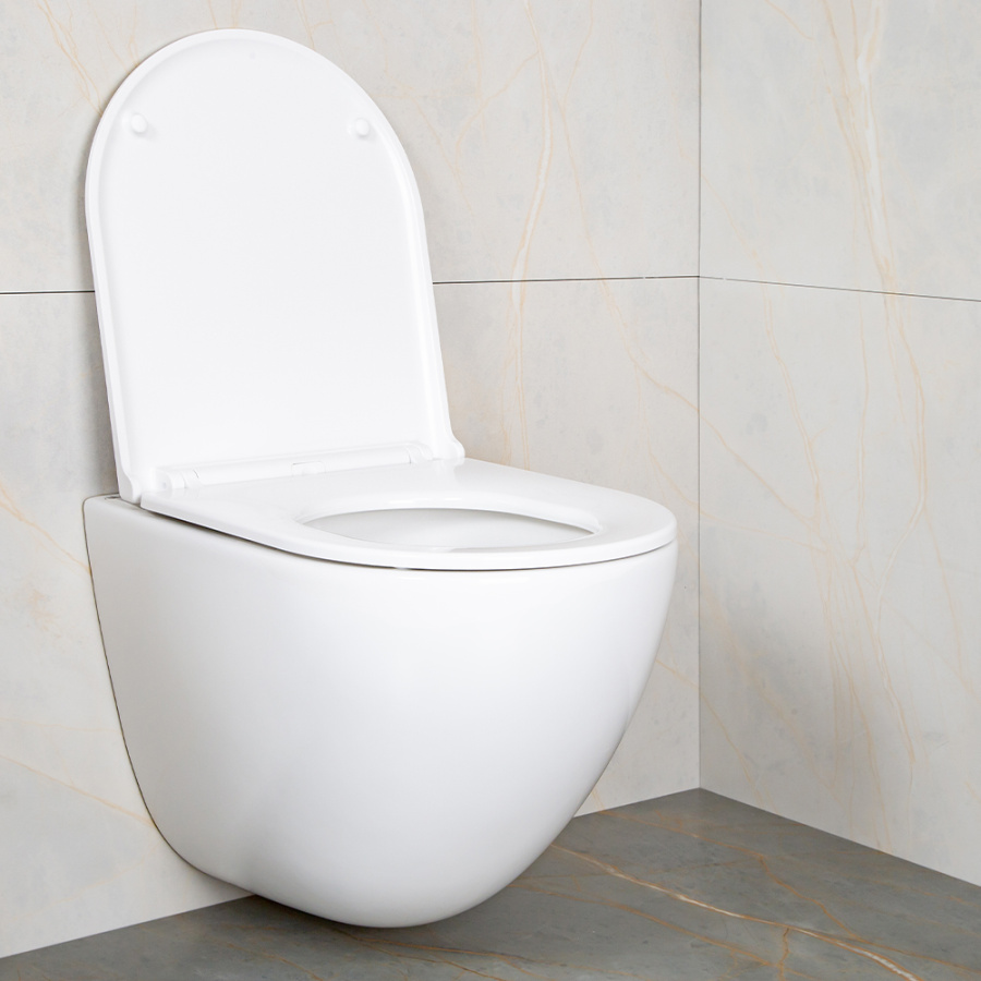 Унитаз подвесной AVS Атлант безободковый, белый Унитаз подвесной AVS Атлант безободковый, белый