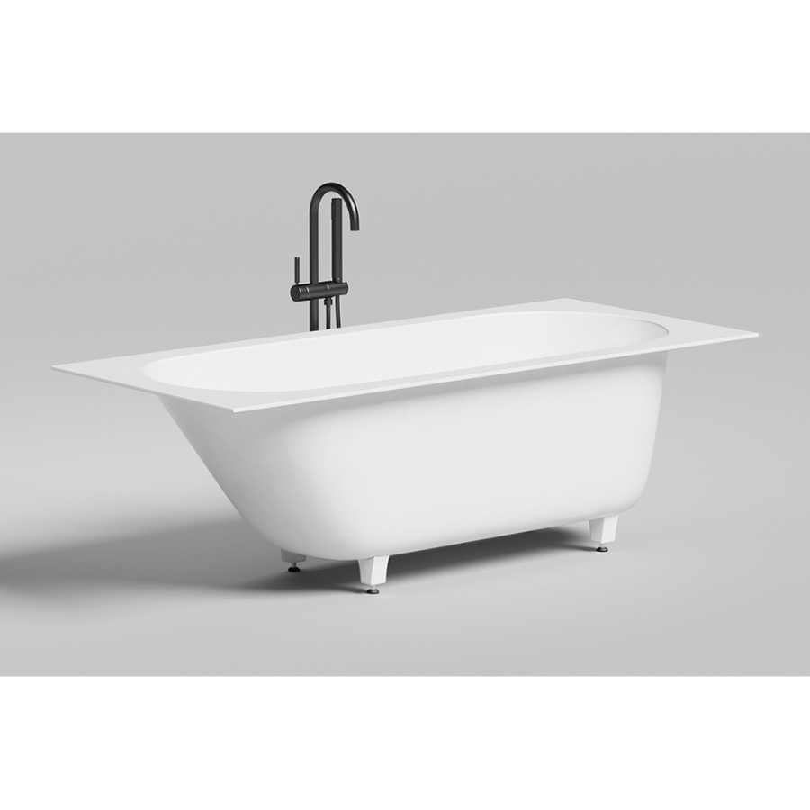 Ванна из искусственного камня Salini Ornella KIT S-Sense 170x75 белая матовая, с ножками Ванна из искусственного камня Salini Ornella KIT S-Sense 170x75 белая матовая, с ножками