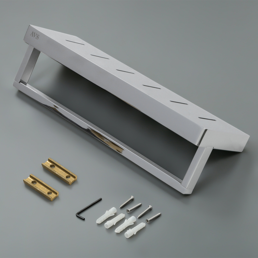 Полка с полотенцедержателем AVS S8300304 30 см, хром