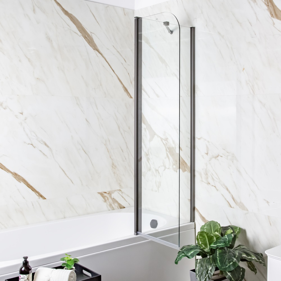 Шторка на ванну AVS Асти Дуо 100 см правая профиль оружейная сталь, прозрачное стекло Шторка на ванну AVS Асти Дуо 100 см правая профиль оружейная сталь, прозрачное стекло